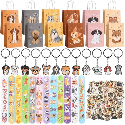 Hunde-Party-Geschenkset, 86-teilig, für Kindergeburtstage