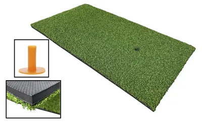 Immagine prodotto di Tappetino da allenamento per golf, 60 x 30 cm, con tee in gomma