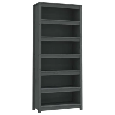 Obrázek produktu pro vidaXL Knihovna Grey 80x35x183 cm Masivní borovicové dřevo
