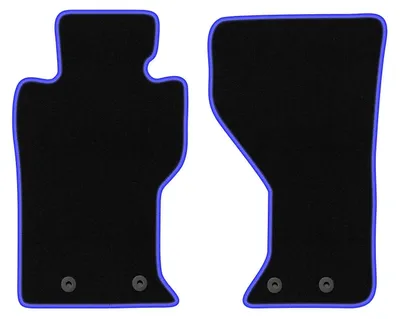 Produktbild von Fußmatten Automatten Velours Schwarz/Blau für Mazda MX-5 IV 2014- Set 2-tlg
