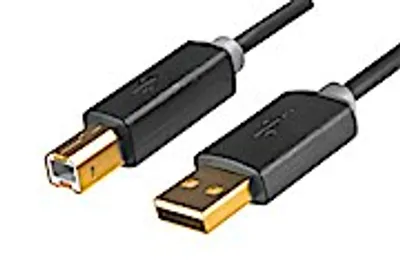 Produktbild von DINIC USB A/USB B 5m, 5 m, USB A, USB B, USB 2.0, Männlich/Männlich, Schwarz, Grau