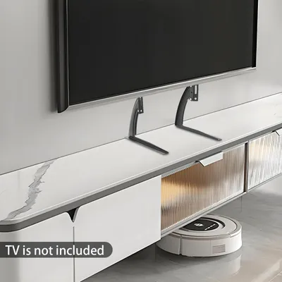 Produktbild von TV-Standfuß - Tischständer - 69,5 × 35 cm - Kaltgewalzter Stahl - Für 81–178 cm Fernseher