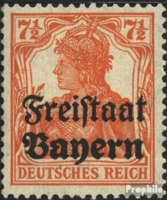 Produktbild von Briefmarken Bayern 1919 Mi 139 postfrisch Germania mit Aufdruck