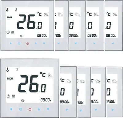 Produktbild von 10X 16A Raumthermostat thermostat Fußbodenheizung Elektrische Heizung 95-240 V Wöchentlich Programmierbares LCD Touchscreen Wandthermostat Raumtemperaturregler