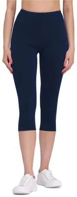 Image de Leggings 3/4 pour femme Bellivalini en viscose BLV50-148 (bleu foncé, taille S)