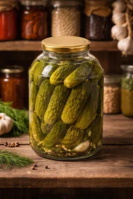 Zdjęcie produktu dla Słoik na ogórki MIKONI | 4 litry | Złota pokrywka | 4 sztuki | Słoiki do wekowania, słoiki do przechowywania, słoik do wekowania, słoik 4000 ml, słoik do przetworów, pokrywka na zakrętkę