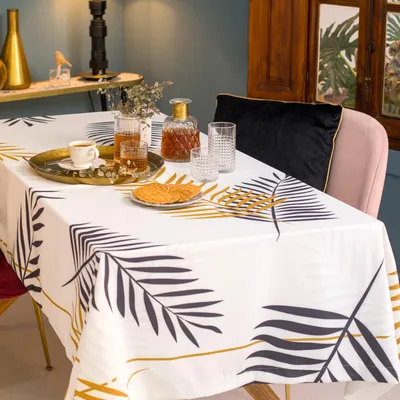 Image de Nappe HappyFriday Blanc Foliage Coloured 145 x 250 cm