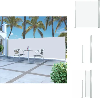 Produktbild von vidaXL Ausziehbare Seitenmarkise 160x500 cm Creme -  Sonnenschirme & Sonnenschutze