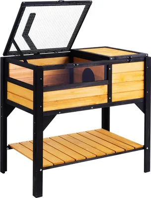 Obrázek produktu pro Dřevěný domeček pro želvy Želví habitat pro vnitřní i venkovní použití pro ještěrky a hady