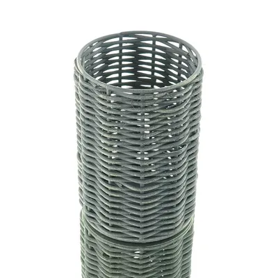 Produktbild von Riffelmacher Laterne S Grau Holzgeflecht auf Metallrahmen Ø 9 cm
