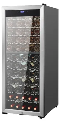 Produktbild von SucceBuy Weinkühler für 80 Flaschen, Zweizonen-Temperaturregelung, freistehender Kühlschrank mit Umluft und UV-geschützter Spiegelglastür für die Hausbar