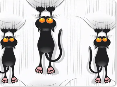 Produktbild von MuchoWow® Mauspad Mousepad Muster - Katze - Schwarz - Jungen - Mädchen - Kinder - Kinder 23x19 cm - Mousepads - Maus Mat - Pad - Mausunterlage - Schreibtischunterlage - Mauspad