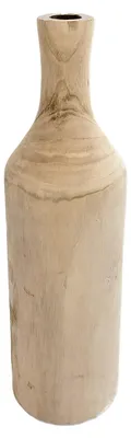 Produktbild von 1.07 Deko Vase 46 cm aus Paulownia Holz - XXL Flasche