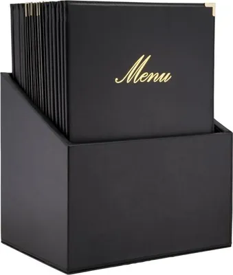 Immagine prodotto di Set Securit Classic in pelle con 20 portamenù, 4 portadocumenti A4 in 1 scatola (incluso 1 inserto doppio)