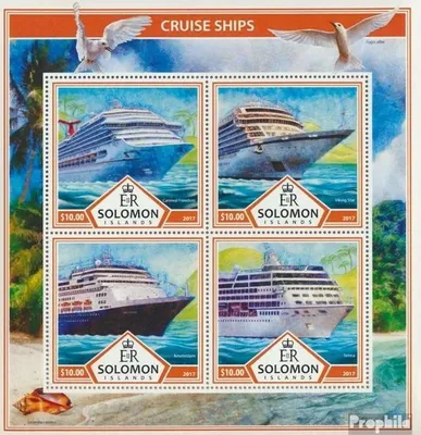 Produktbild von Briefmarken Salomoninseln 2017 Mi 4542-4545 Kleinbogen (kompl. Ausg.) postfrisch Kreuzfahrtschiffe