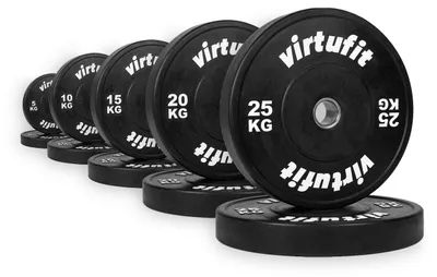Produktbild von VirtuFit 150 kg Bumper Plate Set Gummischeiben Schwarz