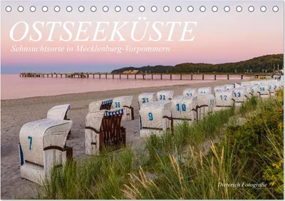Produktbild von OSTSEEKÜSTE Sehnsuchtsorte in Mecklenburg-Vorpommern (Tischkalender 2025 DIN A5 quer), CALVENDO Monatskalender