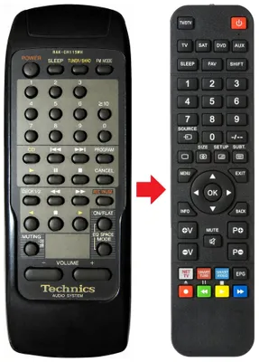 Ersatz Fernbedienung für TECHNICS SE-CH404