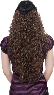 Produktbild von WIG ME UP Haarteil Clips Halbperücke Locken Braun H9311-10