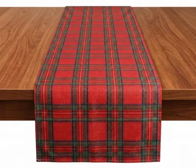 Tischläufer kariert 30x183 cm Schottenkaro rot