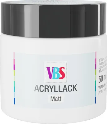 Produktbild von VBS Acryllack Matt Transparent 50 ml – wasserfest, lichtecht und geruchsneutral