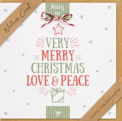 Produktbild von Weihnachtskarte, quadratisch, bunt, mit Briefumschlag, unverpackt