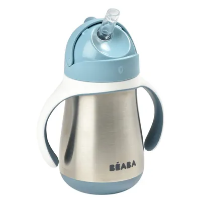 Produktbild von Beaba Edelstahl Strohhalmbecher 250ml - windisches blau; 913481