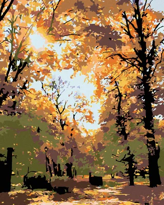 Produktbild von Zuty - Malen nach Zahlen - HERBSTBÄUME, 40x50 cm, ohne Keilrahmen