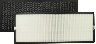 Produktbild von vhbw 2-teiliges Filter-Set Ersatz für Rowenta XD6077F0, XD6061F0 für Luftreiniger - HEPA-Filter, Aktivkohlefilter