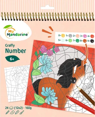 Produktbild von Avenue Mandarine 5x Graffy Pop Number, Pferde - Mehrfarbig GY109C