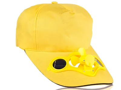 Obrázok produktu pre Solárna šiltovka s ventilátorom - žltá
