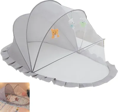 Produktbild von Faltbares Moskitonetz für Babybetten – mit Baldachin, ideal für Kleinkinder beim Schlafen im Freien, tragbares Reise-Babybettzelt, 125 x 55 x 55 cm