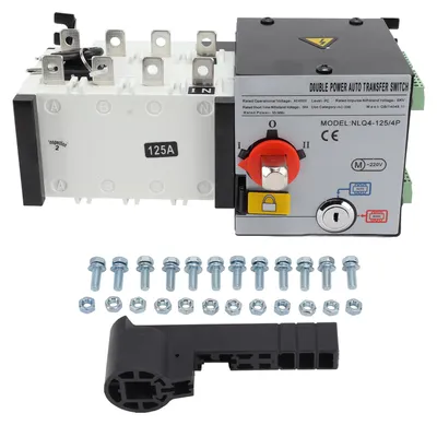 Obrázek produktu pro Generátorový přepínač s izolací, 2 vstupy, 1 výstup, automatický přepínání, AC 400V, 125A