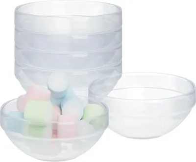 Lot De 12 Bols à Dessert En Verre - 310 Ml Chacun - Empilables, Bord Ondulé - Pour Céréales, Yaourt, Salade, Dessert - Lave-vaisselle Safe