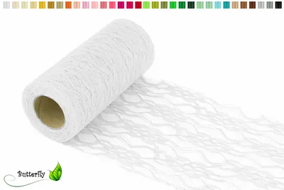 Produktbild von 10m Spitzenstoff 50cm, Farbauswahl:weiß 029
