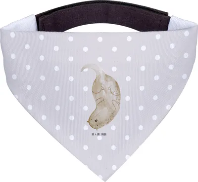Produktbild von Mr. & Mrs. Panda Hundehalstuch Otter Kopfüber - Grau Pastell - Geschenk, Bandana für Hunde, Halstuch, Seeotter, Süß, Niedlich, See, Tuch
