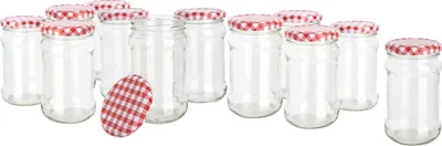 Produktbild von VBS Gläser mit Schraubdeckel "Rund", 270 ml 12 Stück