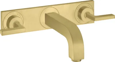 Produktbild von hansgrohe AXOR Citterio 3-Loch Waschtischarmatur Unterputz, Auslauf 222mm, Hebelgriffe, Platte für Wandmontage, 39148950