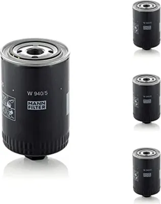 Image de Original MANN-FILTER Ölfilter W 940/5 - Hydraulikfilter - Für PKW und Nutzfahrzeuge, 4er Packung