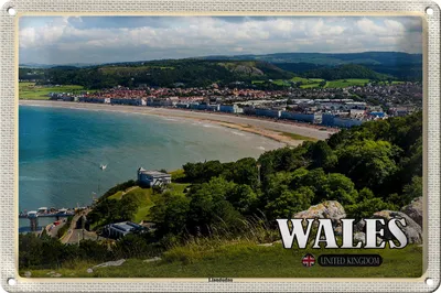Produktbild von Blechschild Reise 18x12cm Wales United Kingdom Llandudno Seebad
