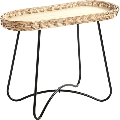 Produktbild von Beistelltisch >37188< in natur, schwarz - 70x55x33 (BxHxT)