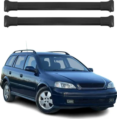 Produktbild von Dachträger Grundtäger für Opel Astra G Kombi 1998-2004 75kg Alu Schwarz 2 tlg