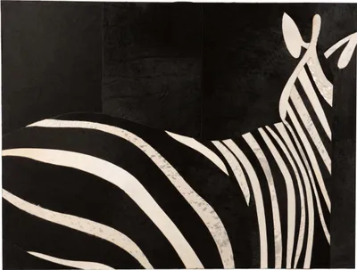 Produktbild von Handgefertigter Leder-Bilderrahmen im Zebra-Design - Rechteckig, Schwarz und Weiß - Stilvolle und exotische Wohnraumdekoration