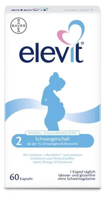 Produktbild von elevit 2 Schwangerschaft Kapseln, 60 St. Kapseln