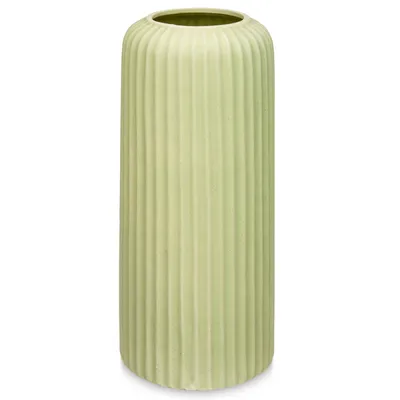 Produktbild von Keramikvase gestreift, grün, H. 40 cm