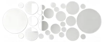 32 runde Acryl-Spiegelaufkleber, abnehmbar, DIY-Wanddekoration