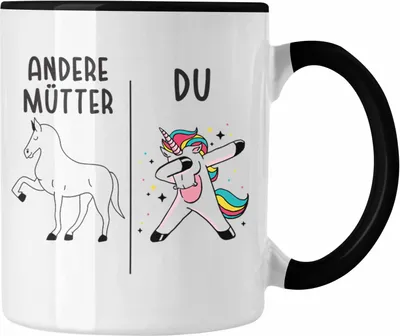 Produktbild von Trendation - Tasse mit Spruch für Mutter Mama Muttertag Muttertagsgeschenk von Tochter Beste Mami (Schwarz)