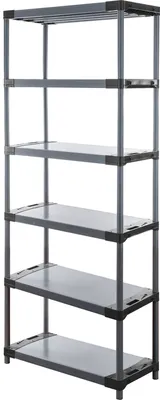 Produktbild von Kunststoffregal GREY BEAR | Extra-Tall | HxBxT 220x90x46cm | Fachlast 120kg | Grau