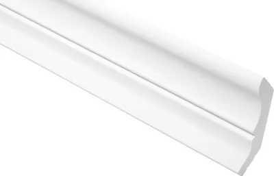 Produktbild von Deckenleisten aus Ecopolymer / HDPS - Stuckleisten weiß, leicht und schlagfest - (CK29 - 39x55mm) Styropor Kunststoff Decke Deckenabschlussleiste