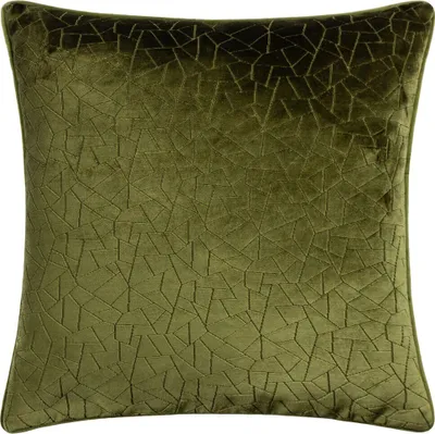 Produktbild von Hoem - Schnitt - Kissenhülle "Malans", Samt Paspeliert RV3320 (45 cm x 45 cm) (Oliv)